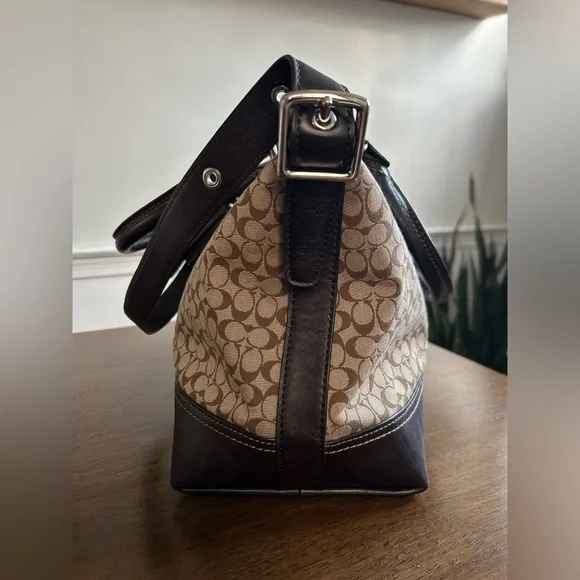 Coach Legacy Signature Stripe East/West Satchel Shoulder Bag - Picture 5 of 14